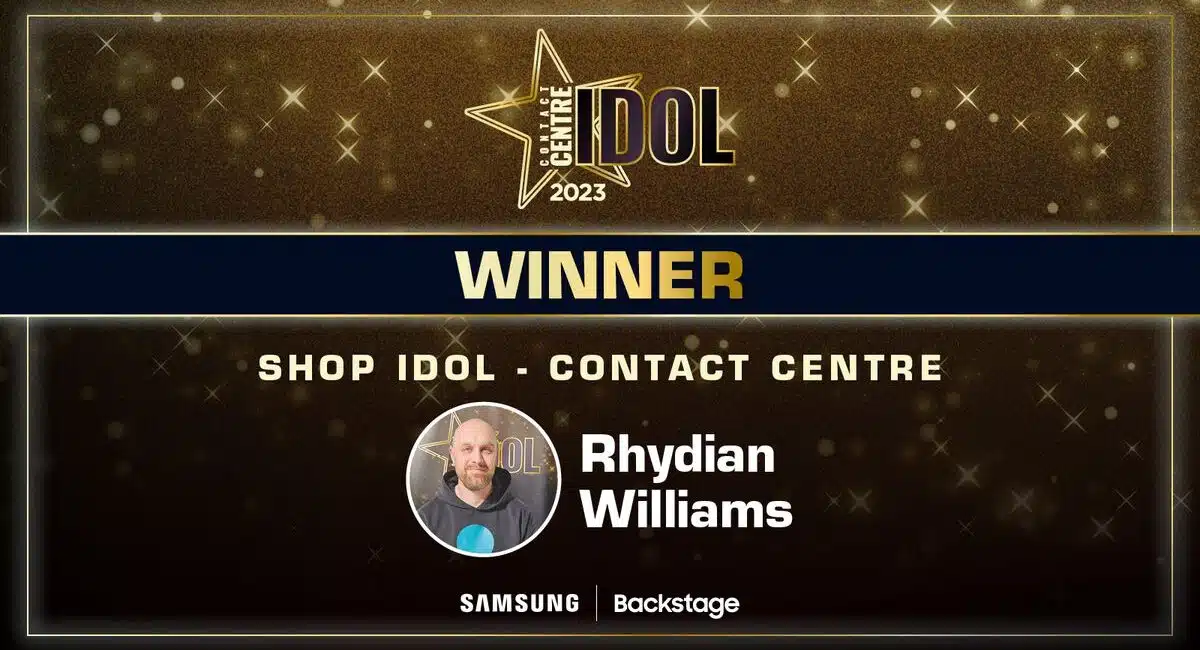Mobile Industry Awards 2023: EE's Rhydian Williams wins Shop Idol Contact Centre 2023